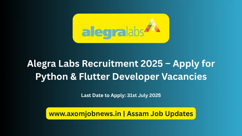 Alegra Labs Recruitment 2025 – Apply for Python & Flutter Developer Vacancies