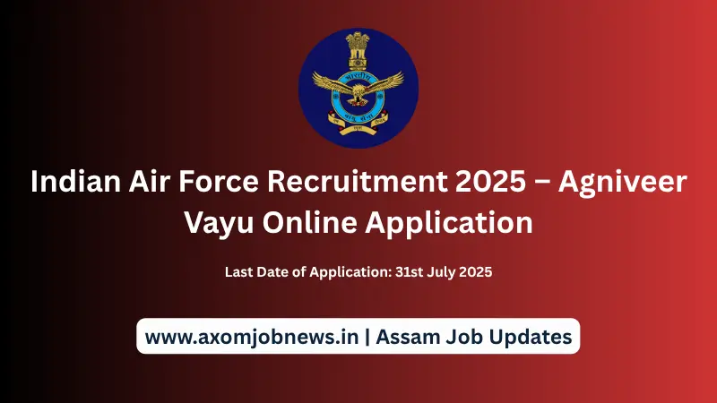 Indian Air Force Recruitment 2025 – Agniveer Vayu Online Application